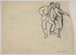 Sketch of man and woman dancing