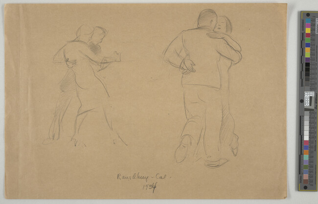 Alternate image #1 of Two sketches of couples dancing
