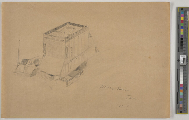 Alternate image #1 of Sketch of part of Norris Dam [for Norris Dam, 1935]