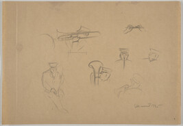 Study for Band Concert (1934-35) [seven sketches of musicians]
