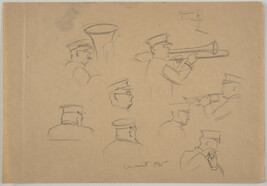 Study for Band Concert (1934-5) [nine sketches of musicians]