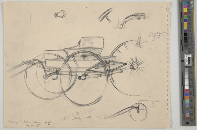 Alternate image #1 of Carriage in Beaver Meadow [study for Beaver Meadow, 1938]