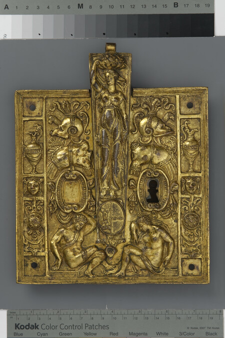 Alternate image #3 of Lockplate and Hasp with Coat-of-Arms