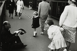 Parents and Children Cross Bridge, Koln, West Germany