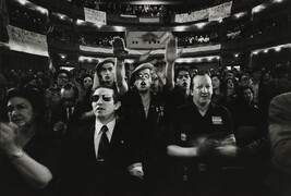 Chanting and Saluting, the Supporters of Blas Pinar Jammed a Bilbao Cinema during a Recent Meeting of...