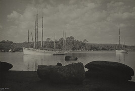 Rocks and Sailboat