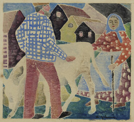 Untitled (Two Figures with Cow, Provincetown ; Provincetown Scene with Couple and Cow)