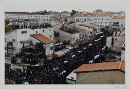 Funeral, Mea Shearim (Street scene from a roof top), from the portfolio Hide. and Seek.