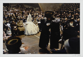 Wedding. Viznitz Hasidim (Men embracing), from the portfolio Hide. and Seek.