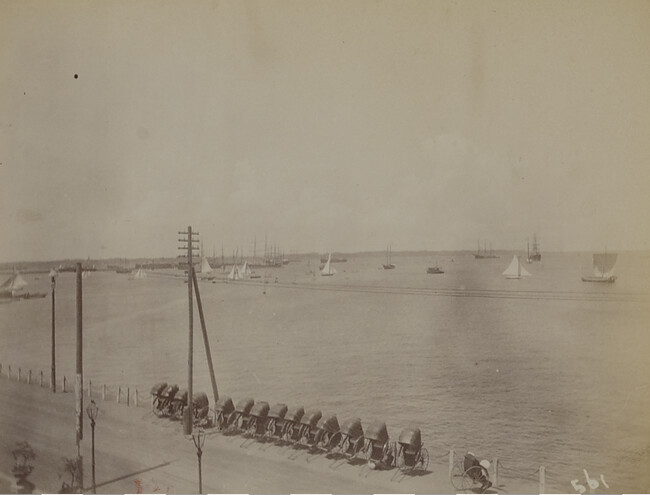 View of the harbor from the Grand Hotel. Yokohama, Kanagawa Prefecture, Japan, from a Travel Photograph Album (Views of Hawaii and Japan)