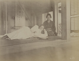 Western woman with Japanese woman. Kamakura, Kanagawa Prefecture, Japan, from a Travel Photograph Album...