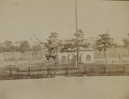 View of statue on a riverbank. Japan, from a Travel Photograph Album (Views of Hawaii and Japan)