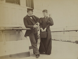 Man and woman on the steamer Alameda. Hawaii, from a Travel Photograph Album (Views of Hawaii and Japan)
