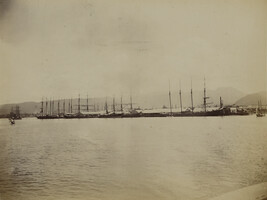 View of Honolulu Harbor. Honolulu, O'ahu, Hawaii, from a Travel Photograph Album (Views of Hawaii and...