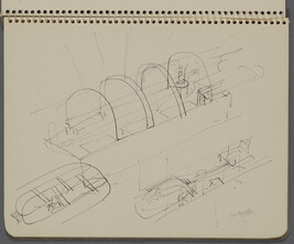 Page 12 (Sketch of a train car, G.M. Diesel Plant, La Grange, Illinois), from a Sketchbook for an...