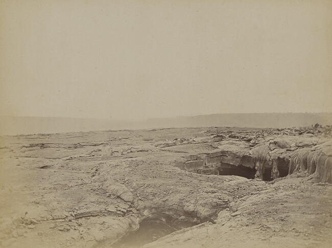 Lava formation on a crater of Kīlauea. Hawaii (island), Hawaii, from a Travel Photograph Album (Views of Hawaii and Japan)