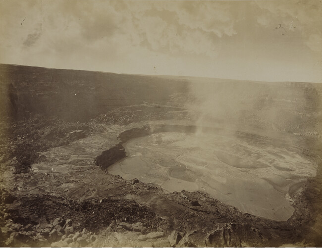 View of Halema'uma'u Crater. Hawaii (island), Hawaii, from a Travel Photograph Album (Views of Hawaii and Japan)