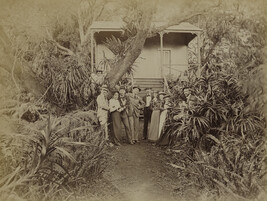Men and women at Mount Tantalus. O'ahu, Hawaii, from a Travel Photograph Album (Views of Hawaii and...