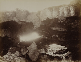 View of a lava field after the earthquake of 1887. Hawaii (island), Hawaii, from a Travel Photograph...