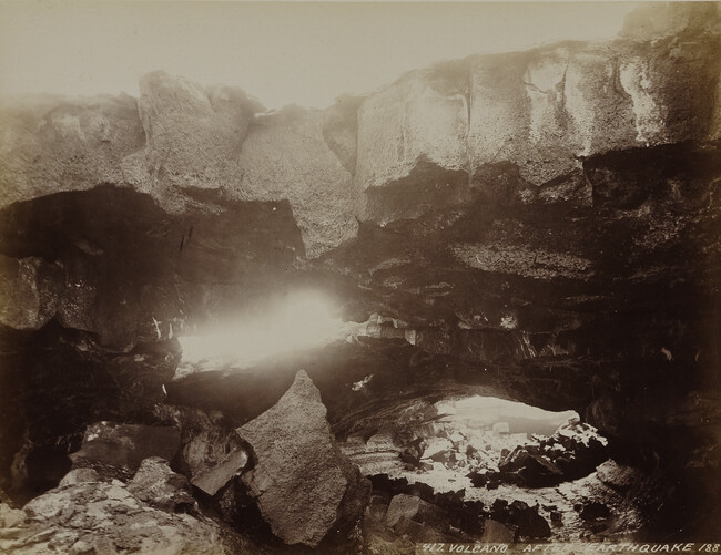 View of a lava field after the earthquake of 1887. Hawaii (island), Hawaii, from a Travel Photograph Album (Views of Hawaii and Japan)