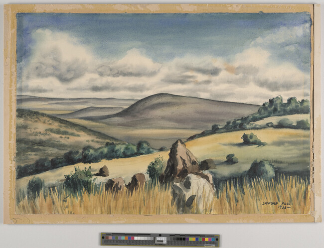 Alternate image #1 of Hilly Landscape in Africa (Yellow grass in foreground)