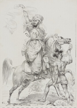 Chef de mamelucks à cheval appelant du secours (Chief of the Mamelukes on horseback calling for help)