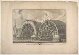 A View of Part of the Intended Bridge at Blackfriars in London, 1766