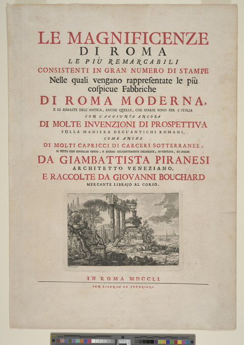 Alternate image #1 of Title Page from Le Magnificenze di Roma le Piu Remarcabili