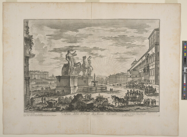 Alternate image #1 of Veduta della Piazza di Monte Cavallo (View of the Square of Monte Cavallo), from Le Magnificenze di Roma: Vedute di Roma