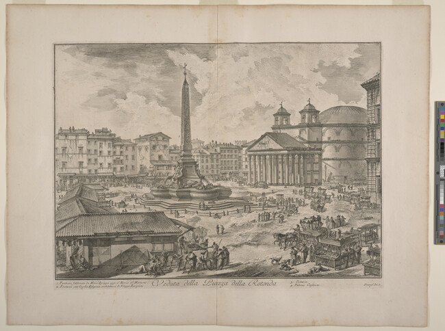 Alternate image #1 of Veduta della Piazza della Rotonda (View of the Square of the Rotonda), from Le Magnificenze di Roma: Vedute di Roma