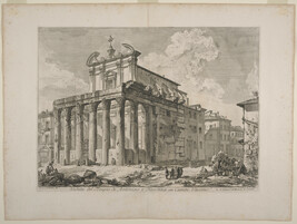Veduta del Tempio di Antonino e Faustina in Campo Vaccino (View of the Temple of Antoninus and Faustina...