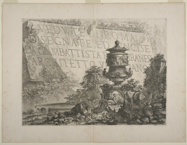 Title page from Le Magnificenze di Roma: Vedute di Roma