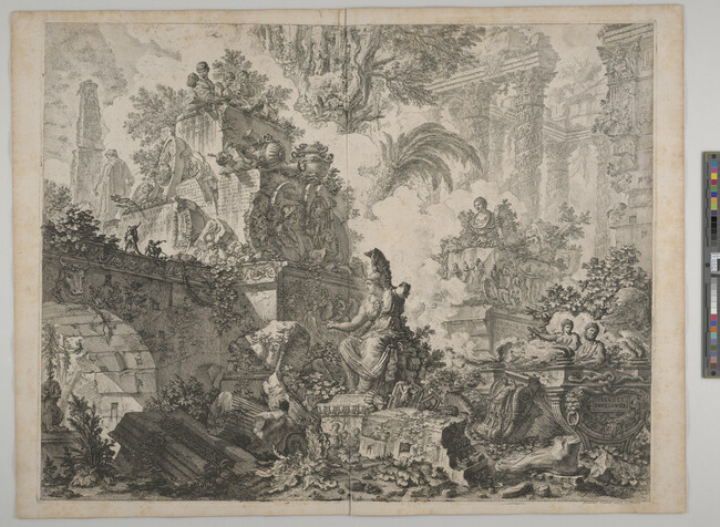 Alternate image #1 of Frontispiece with Statue of Minerva Amidst Ruins