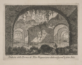 Veduta dell Terme di Tito Vespasiano dette Volgarmte le Sette Sale (View of the Baths of Titus Vespasian...