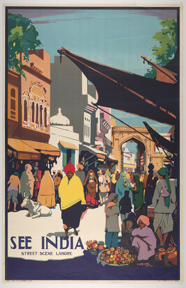See India - Street Scene Lahone (G. Claridge & Co. Ltd., Bombay)