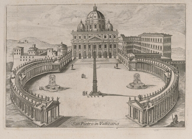 San Pietro in Vaticano (Saint Peter's in the Vatican), from Le Magnificenze di Roma: Raccolte di varie vedute di Roma (The Magnificence of Rome: Collection of Various Views of Rome)