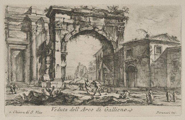 Veduta dell'Arco di Gallieno (View of the Arch of Gallienus), from Le Magnificenze di Roma: Raccolte di varie vedute di Roma (The Magnificence of Rome: Collection of Various Views of Rome)