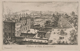 Veduta di Villa Lodovisi (View of the Villa Lodovisi), from Le Magnificenze di Roma: Raccolte di varie...