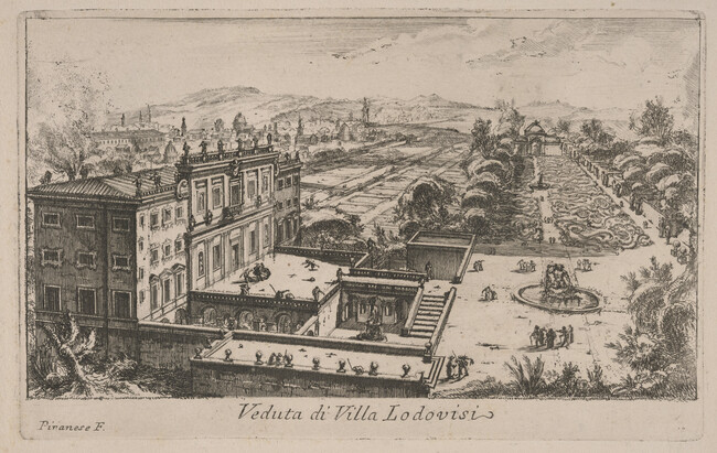 Veduta di Villa Lodovisi (View of the Villa Lodovisi), from Le Magnificenze di Roma: Raccolte di varie dedute di Roma (The Magnificence of Rome: Collection of Various Views of Rome)
