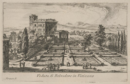 Veduta di Belvedere in Vaticano (View of the Belvedere in the Vatican), from Le Magnificenze di Roma:...