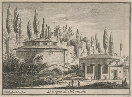 Tempio di Romolo (Temple of Romulus), from Le Magnificenze di Roma: Raccolte di varie vedute di Roma...