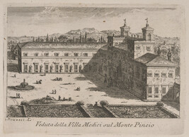 Veduta della Villa Medici sul Monte Pincio (View of the Villa Medici on the Pincio), from Le...