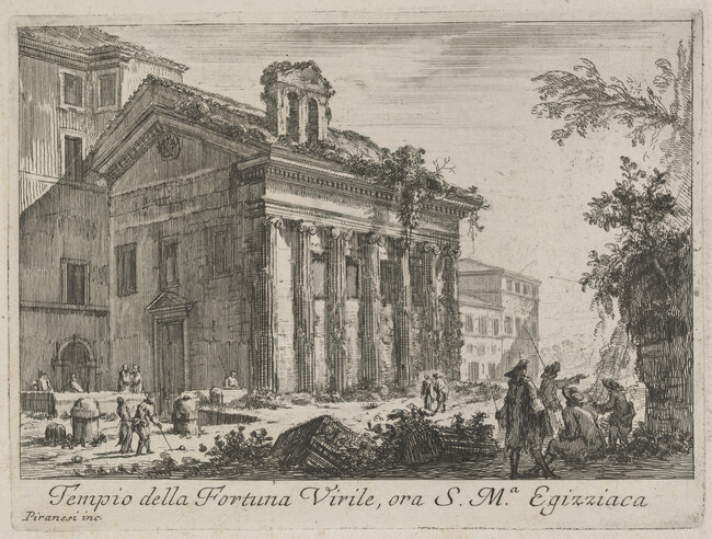 Tempio della Fortuna Virile, ora S. M. Egizziaca (Temple of Fortuna Virilis, now Santa Maria Egizziaca), from Le Magnificenze di Roma: Raccolte di varie vedute di Roma (The Magnificence of Rome: Collection of Various Views of Rome)