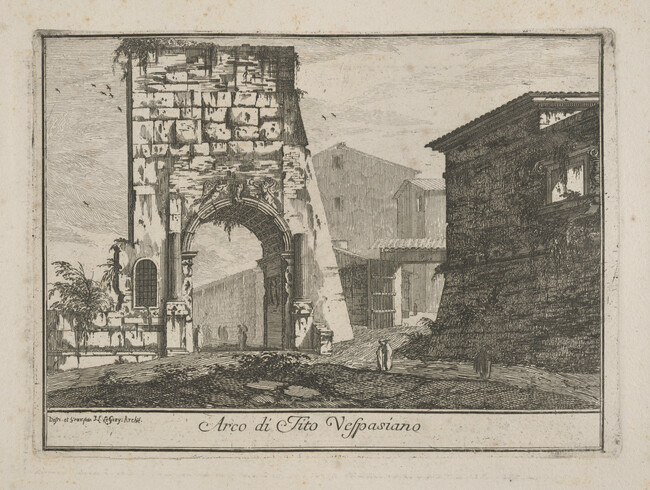 Arco di Tito Vespasiano (Arch of Titus Vespasian), from Le Magnificenze di Roma: Raccolte di varie vedute di Roma (The Magnificence of Rome: Collection of Various Views of Rome)