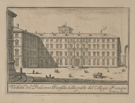 Veduta del Palazzo Panfilio dalla parte del Collegio Romano (View of the Pamphili Palace from the...