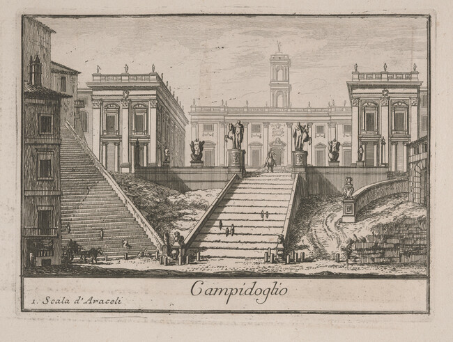 Campidoglio (The Capitol), from Le Magnificenze di Roma: Raccolte di varie vedute di Roma (The Magnificence of Rome: Collection of Various Views of Rome)