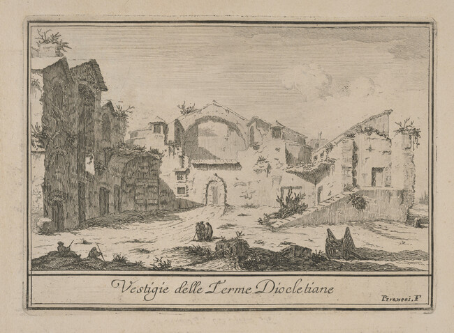 Vestige delle Terme Diocletiane (Remains of the Baths of Diocletian), from Le Magnificenze di Roma: Raccolte di varie vedute di Roma (The Magnificence of Rome: Collection of Various Views of Rome)