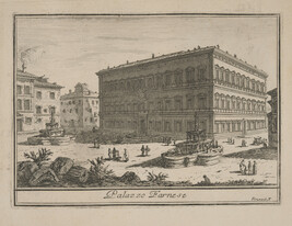 Palazzo Farnese (Farnese Palace), from Le Magnificenze di Roma: Raccolte di varie vedute di Roma (The...