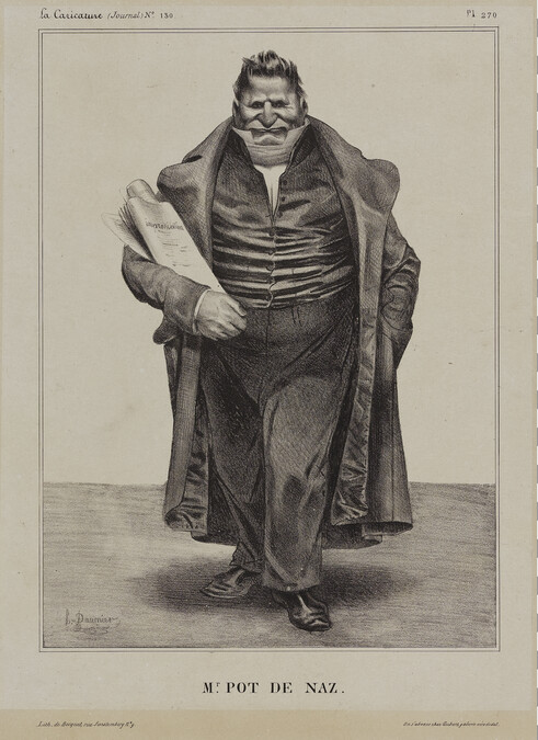 Mr. Pot de Naz, plate 270 from Célébrités de la Caricature (Celebrities from La Caricature)