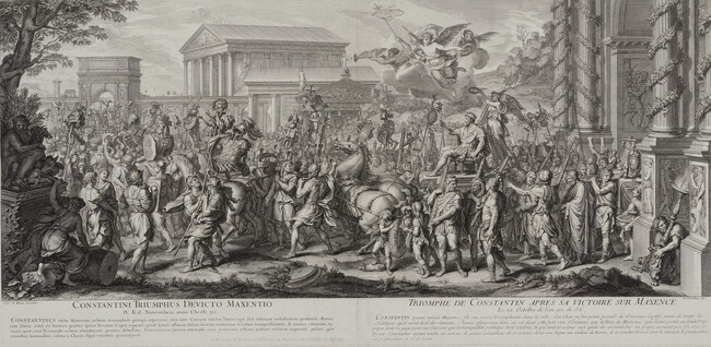 Constantini Triumphus Devicto Maxentio; Triomphe de Constantin après sa Victoire sur Maxence (Triumph of Constantine)